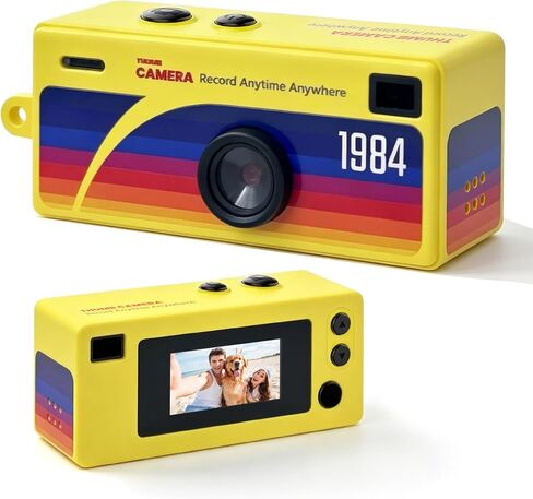Mini Digital Camera with 0.96 in LCD Screen，1080P 130° Wide Angle Retro Digital Camera with 32GB SD Card USB Card Reader,Keychain Size Adapter for Travel Study Daily Vlogging（Red） in Saudi Arabia