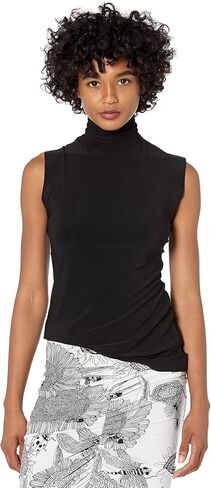 Norma Kamali womens SLIM FIT SLEEVELESS TURTLE TOP T-Shirt in Kuwait