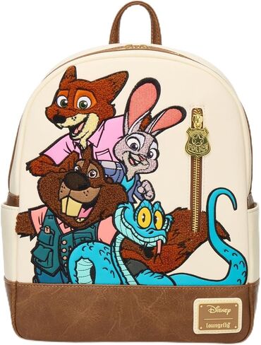 حقيبة ظهر صغيرة من Loungefly Disney Zootopia 2 Chenille Group Portrait - BoxLunch حصريًا لا شيء in Kuwait