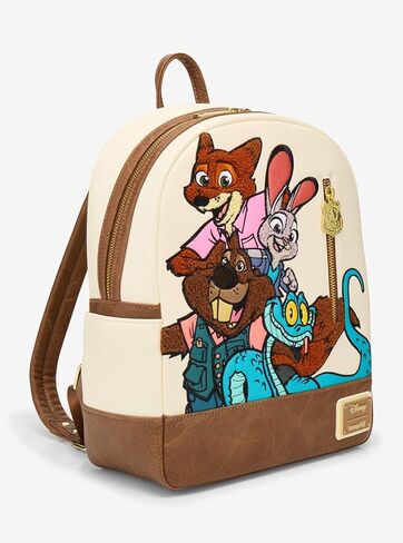 حقيبة ظهر صغيرة من Loungefly Disney Zootopia 2 Chenille Group Portrait - BoxLunch حصريًا لا شيء in Kuwait