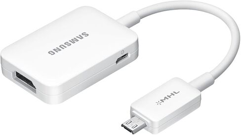 Samsung ET-H10FAUWESTA Micro USB to HDMI 1080P HDTV Adapter Cable for Samsung Galaxy S3/S4 and Note 2 - Retail Packaging - White in Kuwait