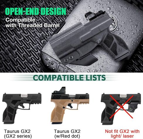 WARRIORLAND IWB Kydex Holster، Select Fit Springfield XD MOD.3، Canik Mete MC9، Taurus GX2/G2C، Glock 43X، FN Reflex، P365-XMACRO، HK VP9، Ruger RXM/Security 380، Equalizer/Shield EZ | الصفة. حفظ in Kuwait