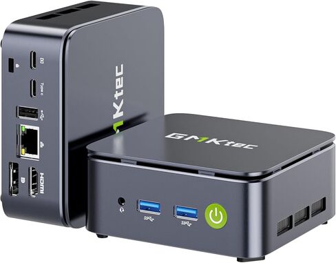 GMKtec Mini PC Ryzen 5 3500U (Beats N150) 16GB 256GB SSD 2.5GbE NIC LAN Office Home Desktop Computers, Triple 4K Display, WiFi, BT, USB-C, DP Nucbox G10 Black in Kuwait
