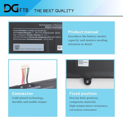DGFTB 575983 استبدال بطارية الكمبيوتر المحمول لـ VAIO VWNC71429-SL FE 14.1 VWNC51429-SL BL SL B0211H B1711H B1211H، لسلسلة RTDPART 11.55V 55.2WH/4780mAh in Kuwait