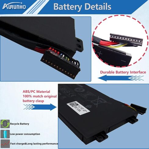 V0GMT استبدال بطارية الكمبيوتر المحمول Dell G7 17 7700 Series 9TM7D 09TM7D NYD3W 0NYD3W NCC3D 0NCC3D 4K1VM W62W6 0W62W6 XYCW0 0XYCW0 VOGMT 0V0GMT TJDRR 0TJDRR 56Wh 11.4V in Kuwait