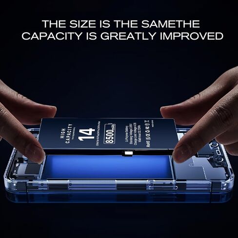 Battery for iPhone 14 8500mAh Upgrade Extra High Capacity Replacement Battery for iPhone 14 Models A2649、A2881、A2884、A2883、A2882, with Professional Repair Tool in Kuwait