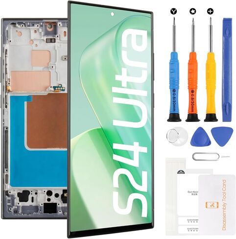 (Incell) Screen Replacement for Samsung Galaxy S24 Ultra SM-S928B SM-S928U SM-S928A 6.8" LCD Display Touch Digitizer Assembly with Black Frame(Not Fingerprint) in Kuwait