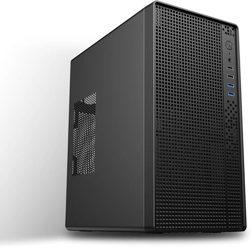 حقيبة كمبيوتر Micro ATX، هيكل كمبيوتر MATX Mini-Tower مع إطار SPCC بسمك 0.8 مم، حقيبة سطح مكتب صغيرة الحجم للمنزل والمكتب، تدعم اللوحة الأم MATX/ITX، بدون مروحة in Kuwait