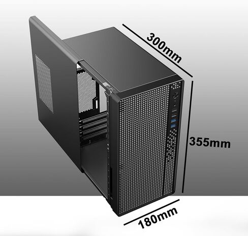 حقيبة كمبيوتر Micro ATX، هيكل كمبيوتر MATX Mini-Tower مع إطار SPCC بسمك 0.8 مم، حقيبة سطح مكتب صغيرة الحجم للمنزل والمكتب، تدعم اللوحة الأم MATX/ITX، بدون مروحة in Kuwait