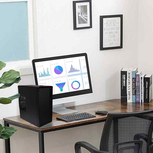 حقيبة كمبيوتر Micro ATX، هيكل كمبيوتر MATX Mini-Tower مع إطار SPCC بسمك 0.8 مم، حقيبة سطح مكتب صغيرة الحجم للمنزل والمكتب، تدعم اللوحة الأم MATX/ITX، بدون مروحة in Kuwait