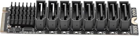 محول M.2 مع مفتاح M إلى البطاقة، شريحة ASMedia ASM1166 تدعم SSD وHDD لأجهزة الكمبيوتر المكتبية، تصميم مؤشر LED in Kuwait
