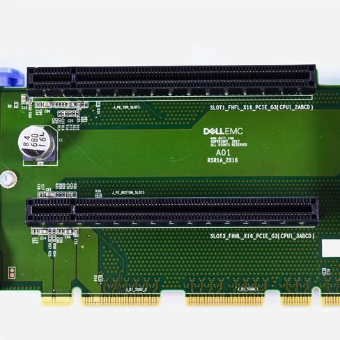 حامل الهيكل 1A 2x16 PCI لخادم DELL EMC PowerEdge R740، R740XD، R7425، دعم وحدة معالجة الرسومات، MDDTD in Kuwait