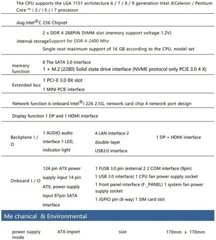 لوحة أم N17 NAS كمبيوتر مكتبي عالي السرعة، DDR4 LGA1151 يدعم i3/i5/i7، معالج Intel من الجيل السادس إلى التاسع، بطاقة شبكة 4 * 2.5G، M.2 NVME، 8SATA3.0/USB3.0/ لوحة توجيه ناعمة in Kuwait