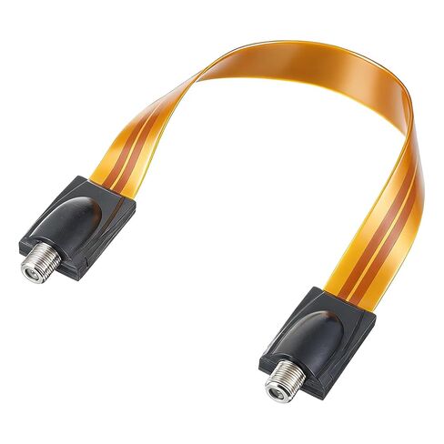 Flat Coaxial Cable, RG6 Coax Window Pass Through TV Cable Wire Slim F Female to Female 12 Inch Length for Window, Door Orange in Kuwait