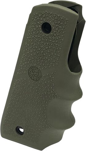 قبضة مطاطية مصبوبة من Hogue لـ Ruger MK IV MKIV 22/45 مع أخاديد الإصبع (OD أخضر، مقاس واحد) in Kuwait