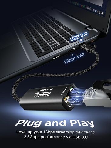 محول USB-C وUSB إلى إيثرنت بسرعة 2.5 جيجابت في الثانية قابل للتوصيل، ومحول إيثرنت USB-A/USB-C 2 في 1 | ألومنيوم، مضفر| محول شبكة عالي السرعة 2.5 جيجابت في الثانية لأجهزة Thunderbolt 4/3، وMacBook Air/Pro، وiPad، وWindows، وXPS in Kuwait