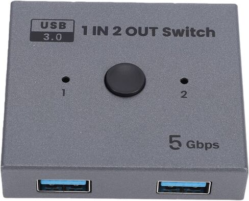 محول USB 3.0، 2 في 1 نقل بيانات ثنائي الاتجاه بسرعة 5 جيجابت في الثانية، مع مفتاح فعلي ومؤشر LED، للماسح الضوئي لطابعة لوحة المفاتيح والماوس in Kuwait