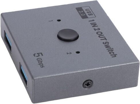 محول USB 3.0، 2 في 1 نقل بيانات ثنائي الاتجاه بسرعة 5 جيجابت في الثانية، مع مفتاح فعلي ومؤشر LED، للماسح الضوئي لطابعة لوحة المفاتيح والماوس in Kuwait