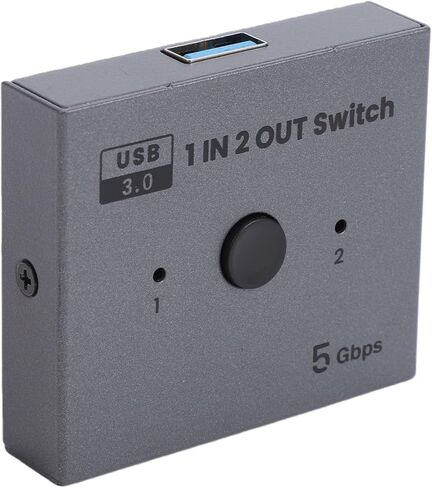 محول USB 3.0، 2 في 1 نقل بيانات ثنائي الاتجاه بسرعة 5 جيجابت في الثانية، مع مفتاح فعلي ومؤشر LED، للماسح الضوئي لطابعة لوحة المفاتيح والماوس in Kuwait