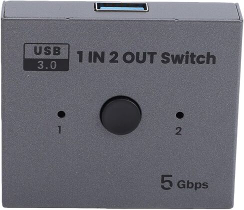 محول USB 3.0، 2 في 1 نقل بيانات ثنائي الاتجاه بسرعة 5 جيجابت في الثانية، مع مفتاح فعلي ومؤشر LED، للماسح الضوئي لطابعة لوحة المفاتيح والماوس in Kuwait