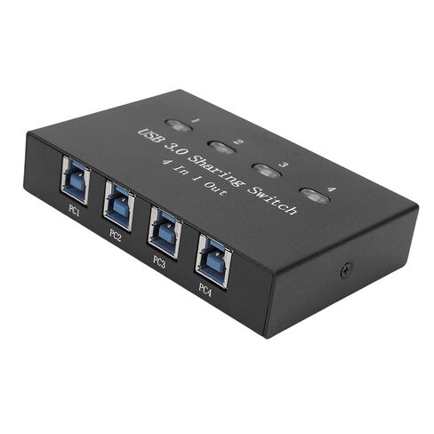 محدد مفاتيح USB 3.0، 4 منافذ USB لمشاركة لوحة المفاتيح والماوس وطابعة الماسح الضوئي وأزرار واحدة ومحول توصيل محور محيطي وتشغيل 4 في 1 لأجهزة الكمبيوتر المحمول in Kuwait