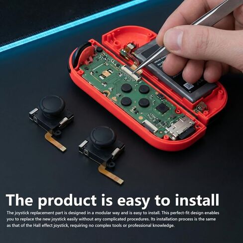 استبدال عصا التحكم TMR الجديدة المتقدمة المضادة للانجراف من Misimain، متوافقة مع Switch Lite ومتوافقة مع Joycon، مجموعة ترقية عصا التحكم التناظرية مع أغطية عصا متعددة الألوان in Kuwait