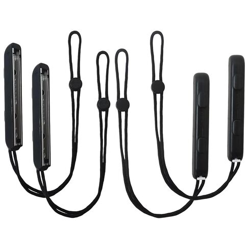 Misimain New Wrist Strap Set Compatible with Joycon Black 2 Pairs - Compatible with Switch OLED Controller Attachments for Enhanced Gaming Comfort in Saudi Arabia