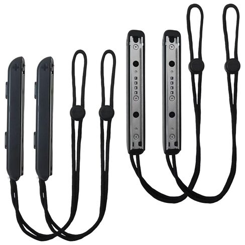 Misimain New Wrist Strap Set Compatible with Joycon Black 2 Pairs - Compatible with Switch OLED Controller Attachments for Enhanced Gaming Comfort in Saudi Arabia
