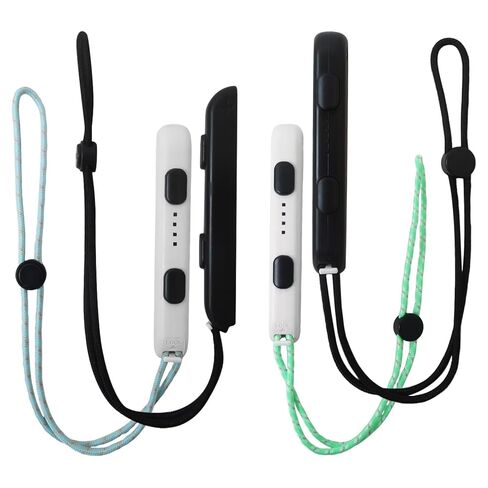Misimain New Wrist Strap Set Compatible with Joycon Black 2 Pairs - Compatible with Switch OLED Controller Attachments for Enhanced Gaming Comfort in Saudi Arabia