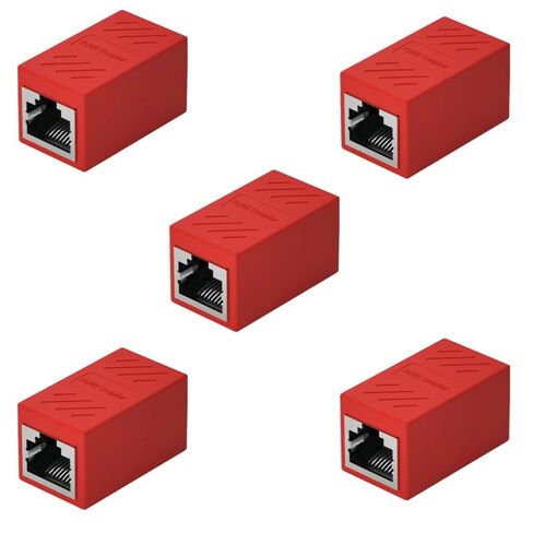وصلة RJ45، موصل كابل الإنترنت من أنثى إلى أنثى، وصلة مضمنة، مناسبة لكابل تمديد إيثرنت Cat7/Cat6/Cat5/Cat5e (红) in Kuwait