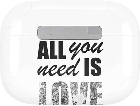 Skinit Decal Audio Skin Compatible with Apple AirPods Pro (2rd Gen, 2022) - Skinit Originally Designed All You Need is Love BW Design in Kuwait