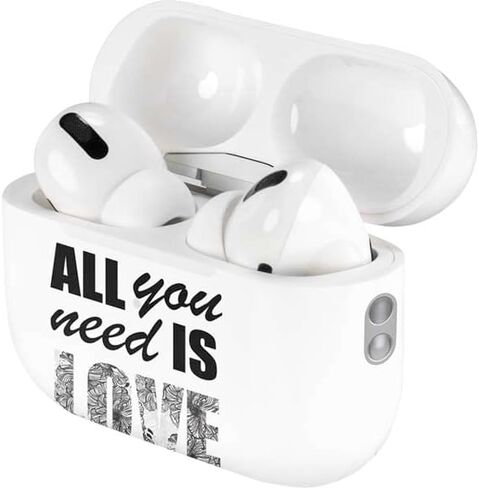 Skinit Decal Audio Skin Compatible with Apple AirPods Pro (2rd Gen, 2022) - Skinit Originally Designed All You Need is Love BW Design in Kuwait