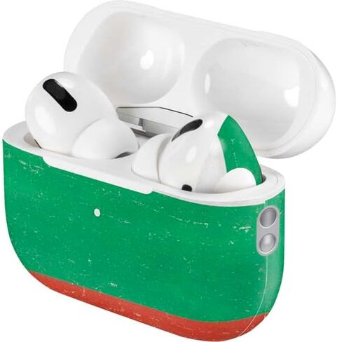 غلاف صوتي من Skinit متوافق مع Apple AirPods Pro (الجيل الثاني، 2022) - تصميم متعرج بتصميم العلم البلغاري في الأصل من Skinit in Kuwait