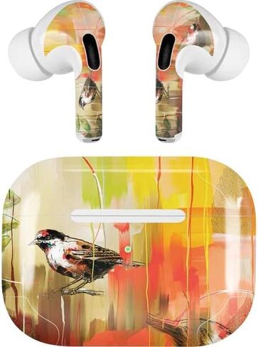 غلاف صوتي من Skinit متوافق مع Apple AirPods Pro (الجيل الثاني، 2022) - تصميم Skinit في الأصل بتصميم طائرين صغيرين in Kuwait