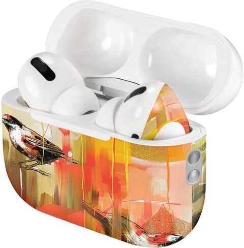 غلاف صوتي من Skinit متوافق مع Apple AirPods Pro (الجيل الثاني، 2022) - تصميم Skinit في الأصل بتصميم طائرين صغيرين in Kuwait