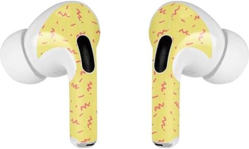 غلاف صوتي من Skinit متوافق مع Apple AirPods Pro (الجيل الثاني، 2022) - تصميم Skinit الأصلي بتصميم ربيعي أصفر in Kuwait