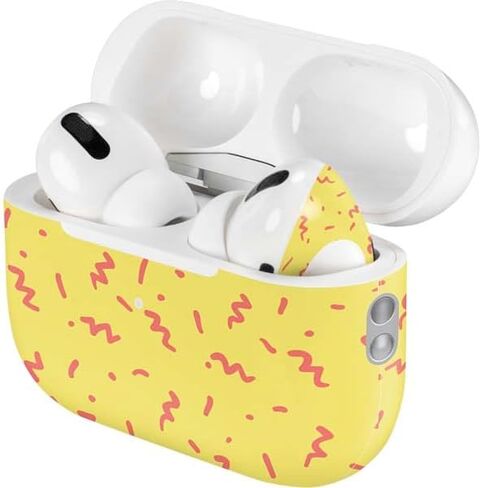 غلاف صوتي من Skinit متوافق مع Apple AirPods Pro (الجيل الثاني، 2022) - تصميم Skinit الأصلي بتصميم ربيعي أصفر in Kuwait