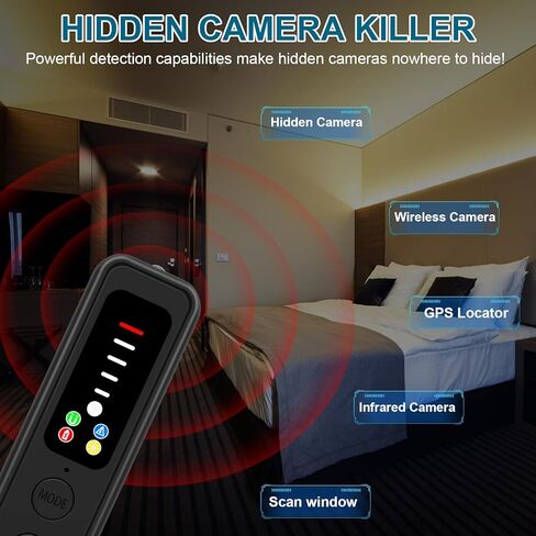 Upgraded Hidden Camera Detector - Anti-Spy Device, GPS Tracker & Bug Detector, Portable RF Signal Scanner for Hotels, Travel, Home & Office in Kuwait