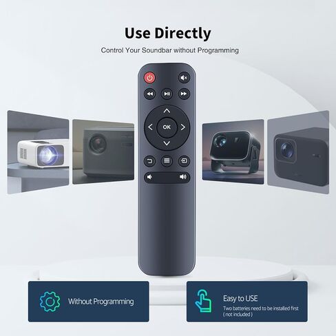 جهاز تحكم عن بعد بديل لـ WISHOLY/FUDONI/NexiGo/FUDONI/pericat/YOWHICK/Roconia/VISSPL/XENPONAD Native 1080P نماذج أجهزة عرض الأفلام PI30 PJ20 PJ10 R7B DP06 Q5 in Kuwait