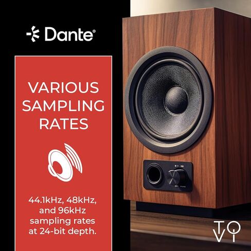 محول صوت ToVi Dante USB إلى الشبكة - محول صوت ثنائي القناة لشبكة Dante - صوت متوافق مع AES67 عبر IP - 24 بت 44.1/48/96 كيلو هرتز (DXA-USB-ED) in Kuwait