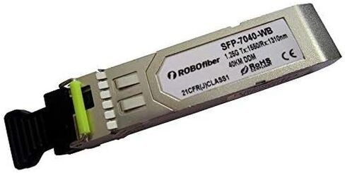SFP (miniGBIC) وحدة بصرية ثنائية الاتجاه، حبلا مفرد B 40 كم، معدل جيجابت 1.25 جيجا، 1550/1310 نانومتر، موصل LC، ميزات DDM متضمنة in Kuwait