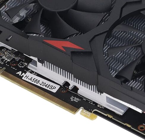بطاقة رسومات Vikye RX 580 8GB DDR5 RAM 256BIT للألعاب، بطاقة رسومات الكمبيوتر الشخصي مع فتحة PCI Express 3.0 16X، مراوح مزدوجة، التوصيل والتشغيل (580 8G D5) in Kuwait