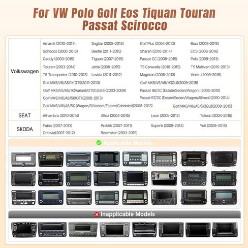 راديو السيارة Android لسيارة VW Passat Jetta Volkswagen Tiguan Beetle Golf 5 6 Caddy Touran CC مع CarPlay اللاسلكي Android Auto، شاشة لمس IPS مقاس 10.1 بوصة لسيارة VW Golf Stereo مع نظام تحديد المواقع/BT/WiFi/الكاميرا in Kuwait