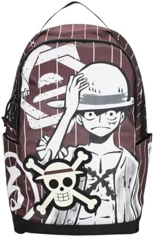 Bioworld One Piece Luffy Character Art 18.5" Adult Brown Backpack in Kuwait