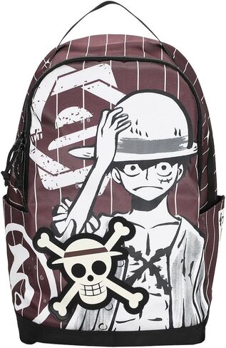 Bioworld One Piece Luffy Character Art 18.5" Adult Brown Backpack in Kuwait