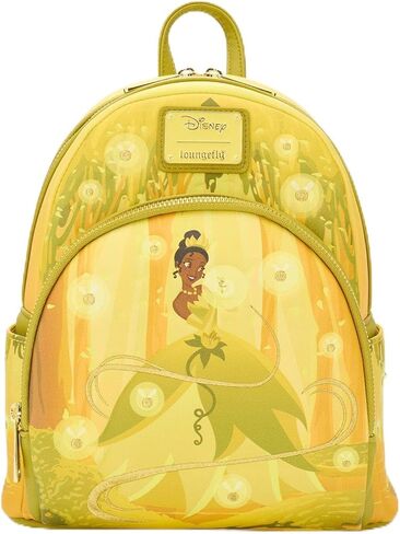 حقيبة ظهر صغيرة من Loungefly Disney The Princess and The Frog Tiana - BoxLunch حصريًا باللون الذهبي in Kuwait