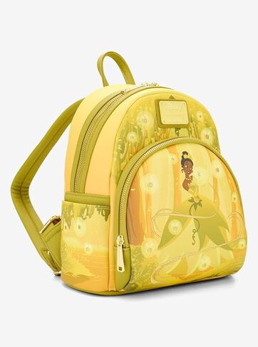 حقيبة ظهر صغيرة من Loungefly Disney The Princess and The Frog Tiana - BoxLunch حصريًا باللون الذهبي in Kuwait