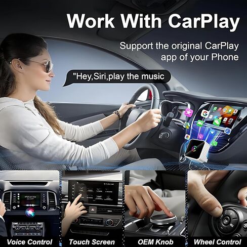 2026 Wireless CarPlay & Android Auto Adapter, 2-in-1 5GHz WiFi Plug & Play Aluminum Dongle for OEM Wired Cars (2016+), Mini Adapter for iPhone iOS 10+ & Android 11+, USB/Type-C in Saudi Arabia