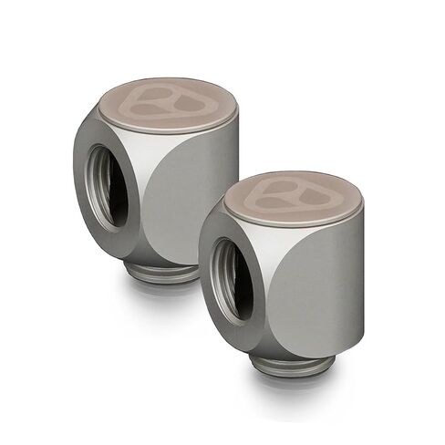 Thermal Grizzly DeltaMate 90 Degree Rotary Fitting, Matt Nickel, 2-Pack in Kuwait