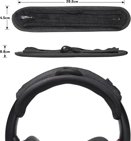 غطاء عصابة رأس عالمي من Adhiper لـ Jabra Evolve 75/65/30/20/10، Evolve2 85/75/65/55/50/30، Evolve3 85/75، غطاء رأس سميك أكثر نعومة لتخفيف الضغط ومضاد للتقشير، مع حلقة تعليق in Kuwait